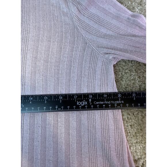 Free People Espresso Rib Top Tunic Pale Mauve Sweater Womens Size Medium C731 - Picture 11 of 12